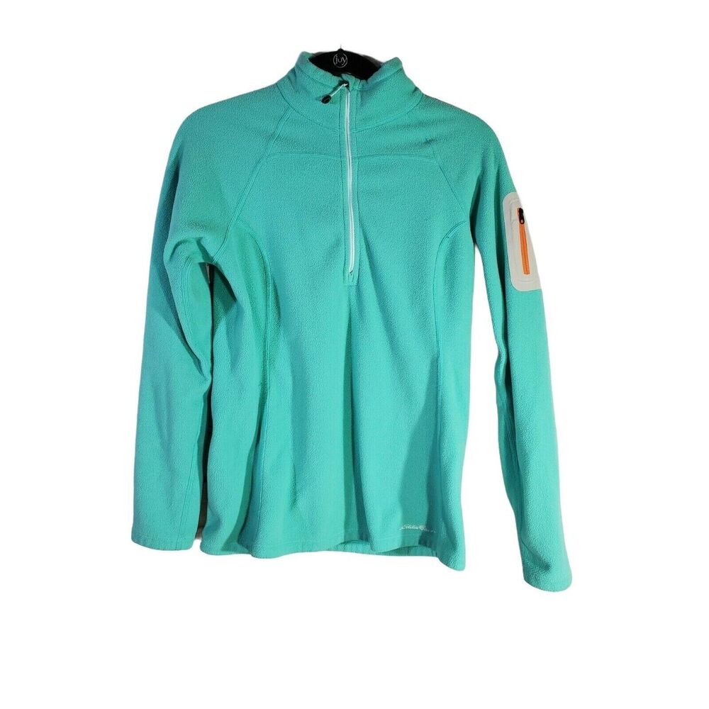 Eddie Bauer Pullover Size M Womens Blue Long‎ Sleeve 1/4 Zip Top